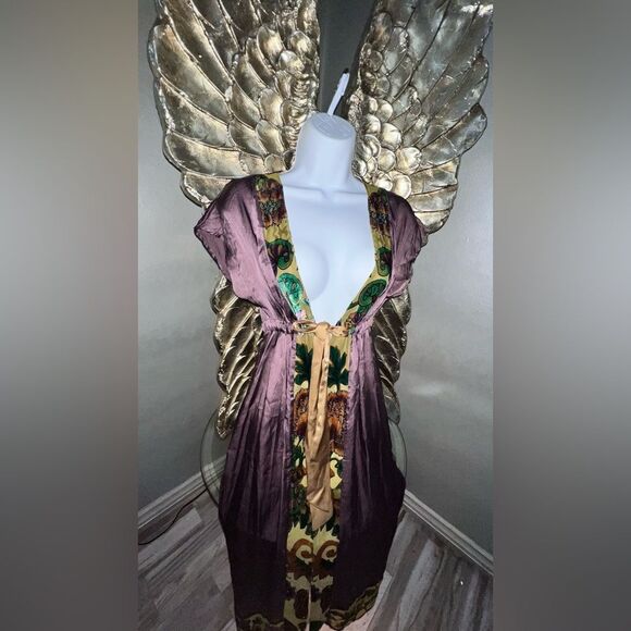 Rare Vintage Hale Bob, Silk purple bohemian Dress - Picture 16 of 16